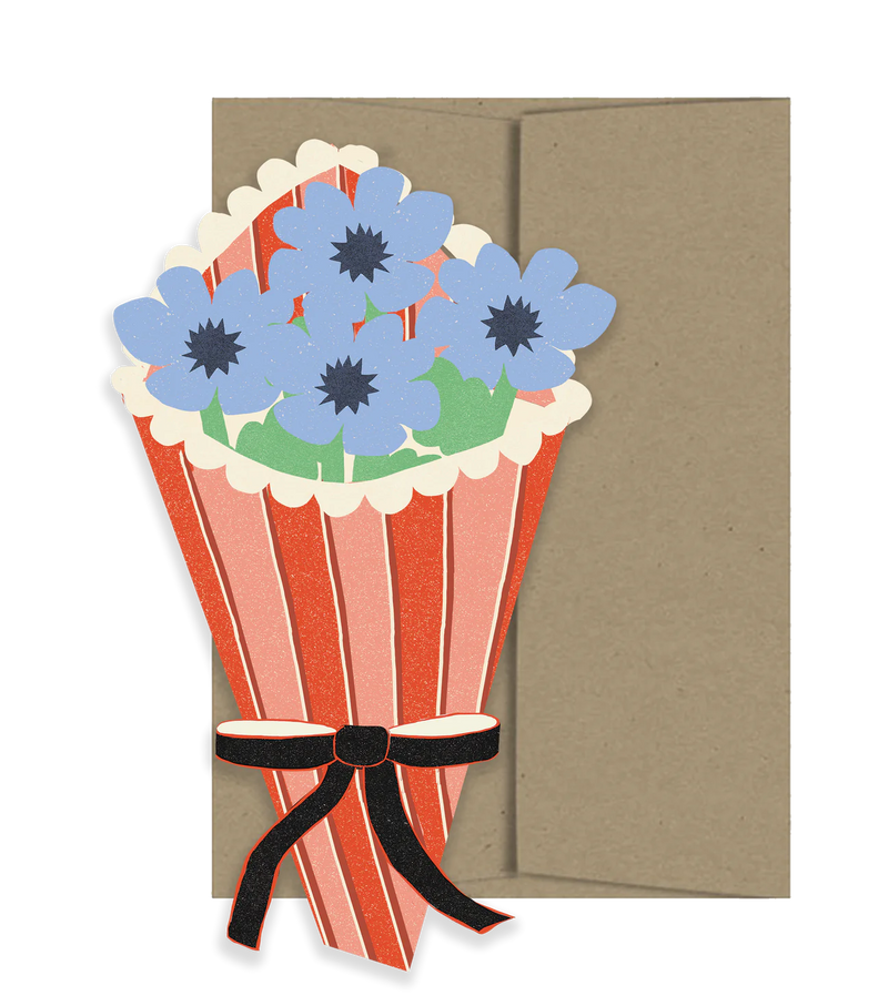 Flower Bouquet Die-Cut Card