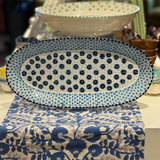 Blue Oval Platter
