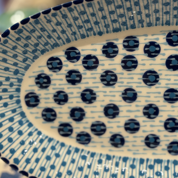 Blue Oval Platter