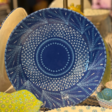 Blue Round Fruit Bowl