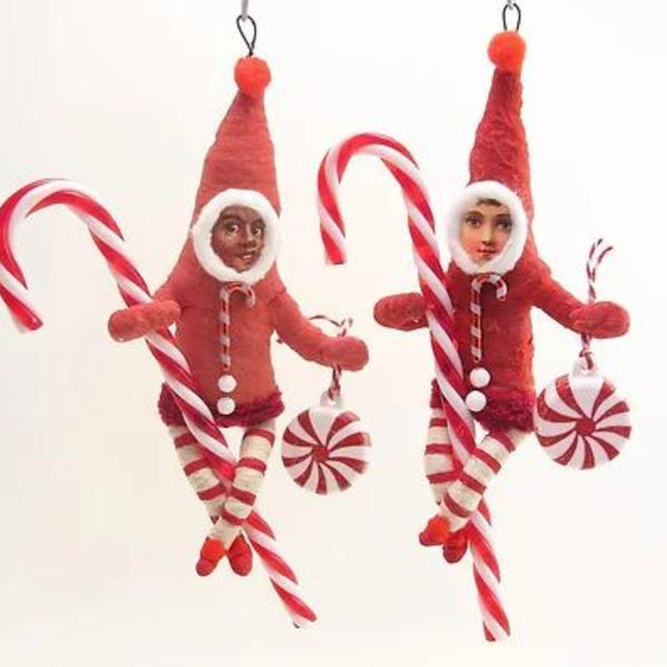 Candy Cane Clinger Ornament - Assorted