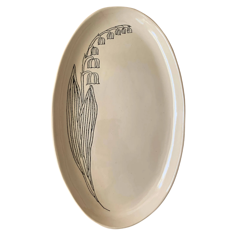 Lily of the Valley Oval Platter