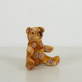 Mimosa Silk Velvet Embroidered Bear in Shaded Oro