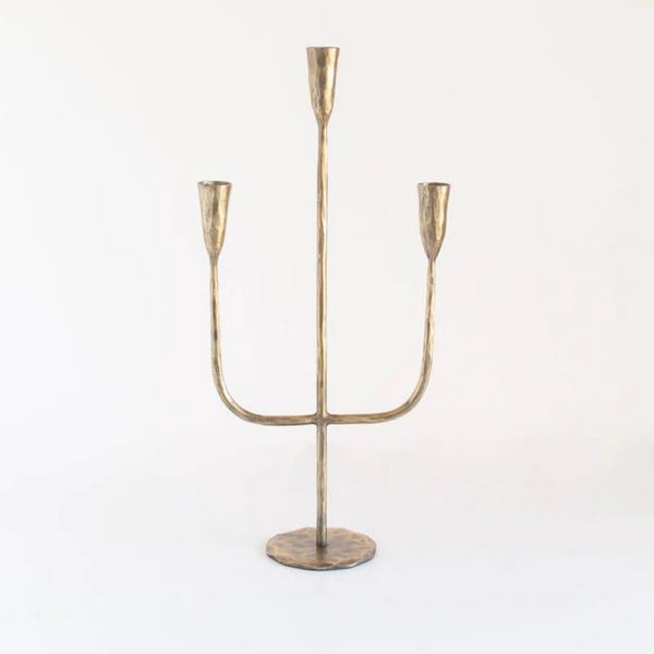Hand-Forged Iron Candelabra