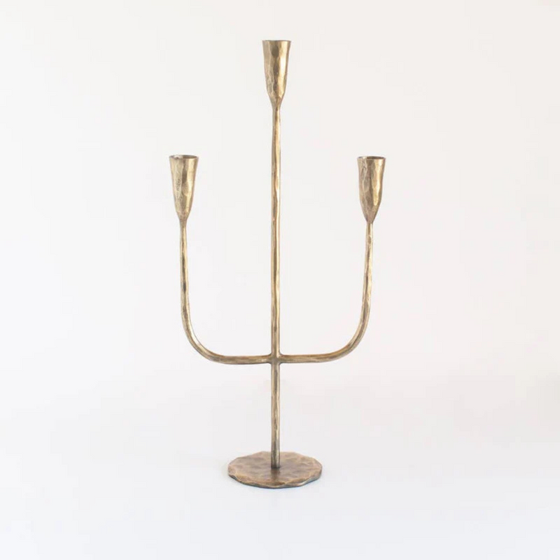 Hand-Forged Iron Candelabra