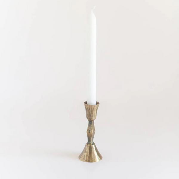 Low Diamond Hand-Forged Iron Candle Stand