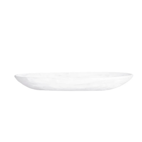 Boat Bowl, White Swirl