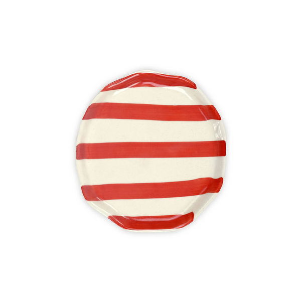 Ceramic Red Stripe Plate