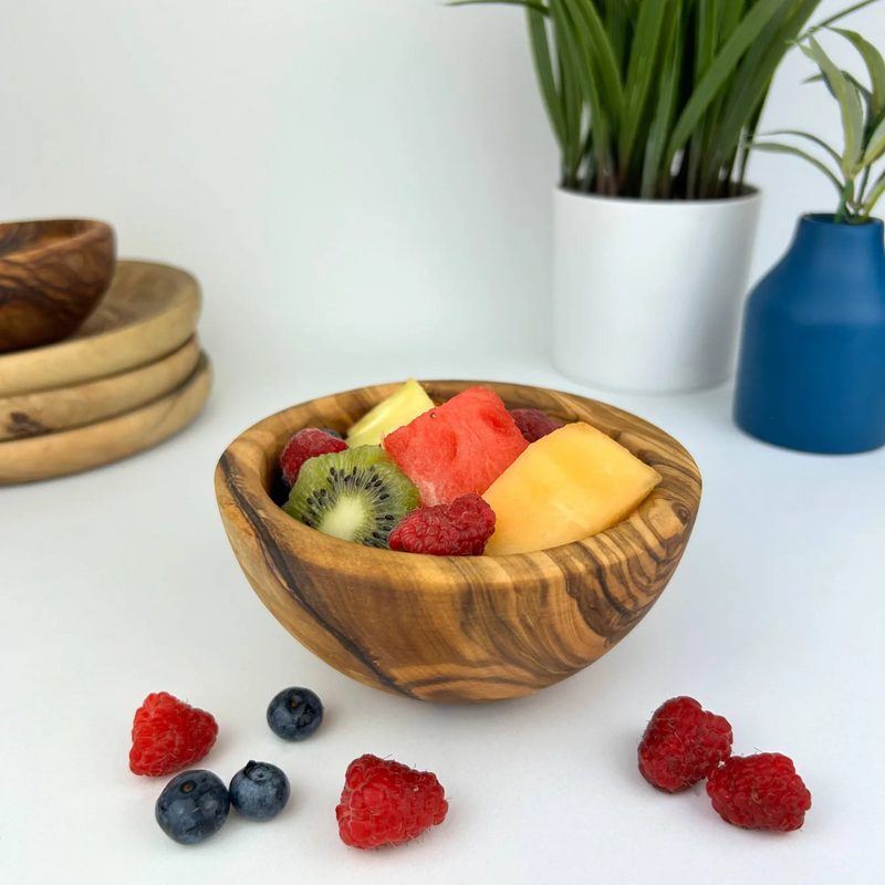 Small Olive Wood Snack Bowl