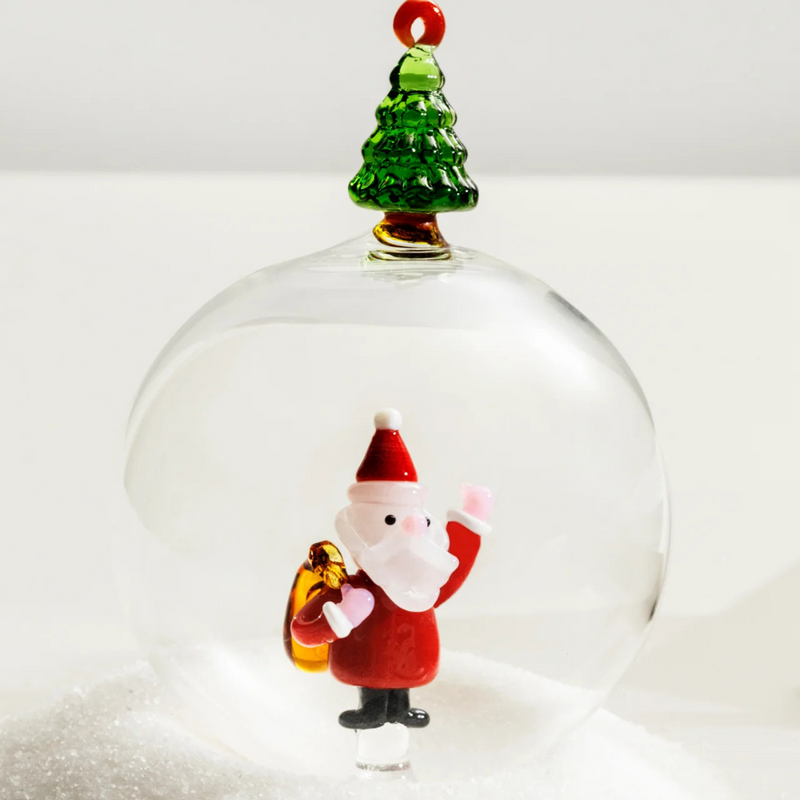 Tree & Santa Ornament