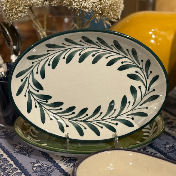 Teal Sm. Helecho Serving Tray
