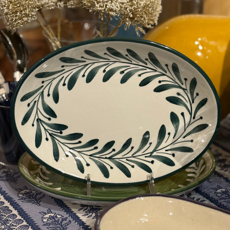 Teal Sm. Helecho Serving Tray