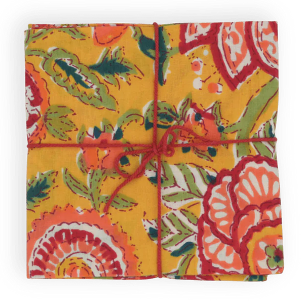 Napkins x4 Zinnia Jaune