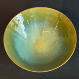 7" Dark Green Glaze Bowl