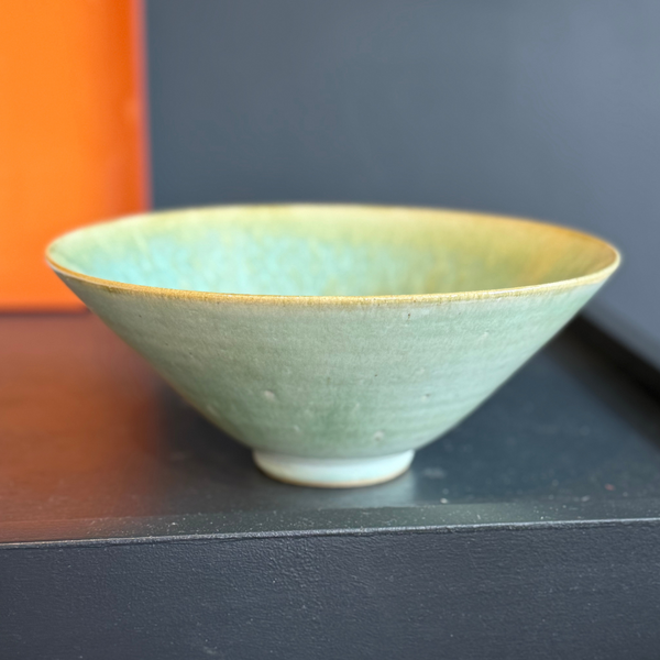 9" Green Glaze Bowl