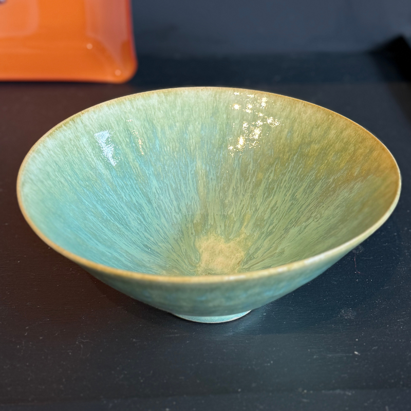 8" Green Glaze Bowl