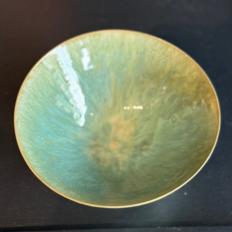 8" Green Glaze Bowl