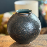 Large Brown Round Vase