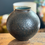 Large Brown Round Vase