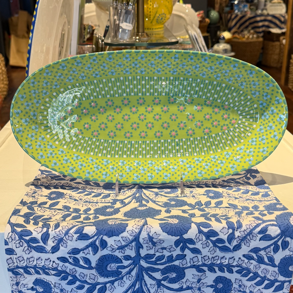 Green Oval Platter
