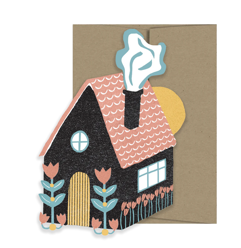 Folk Home Die-Cut Card