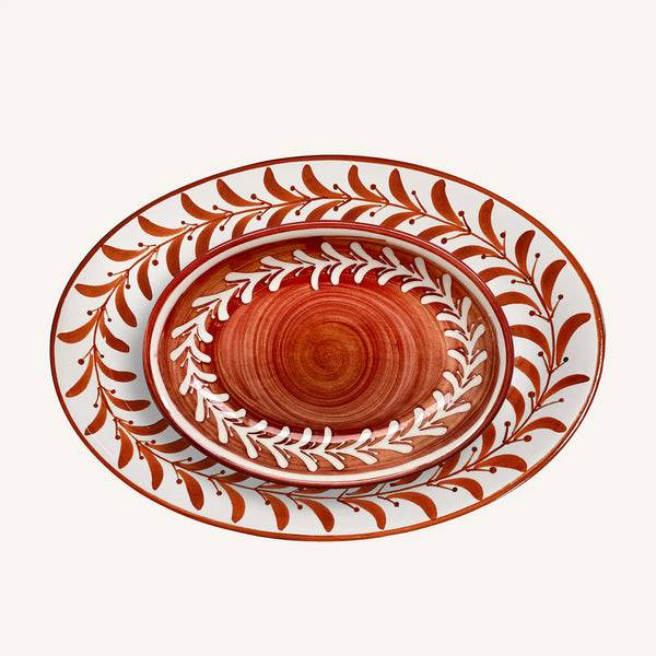 Rust Lg. Helecho Serving Tray