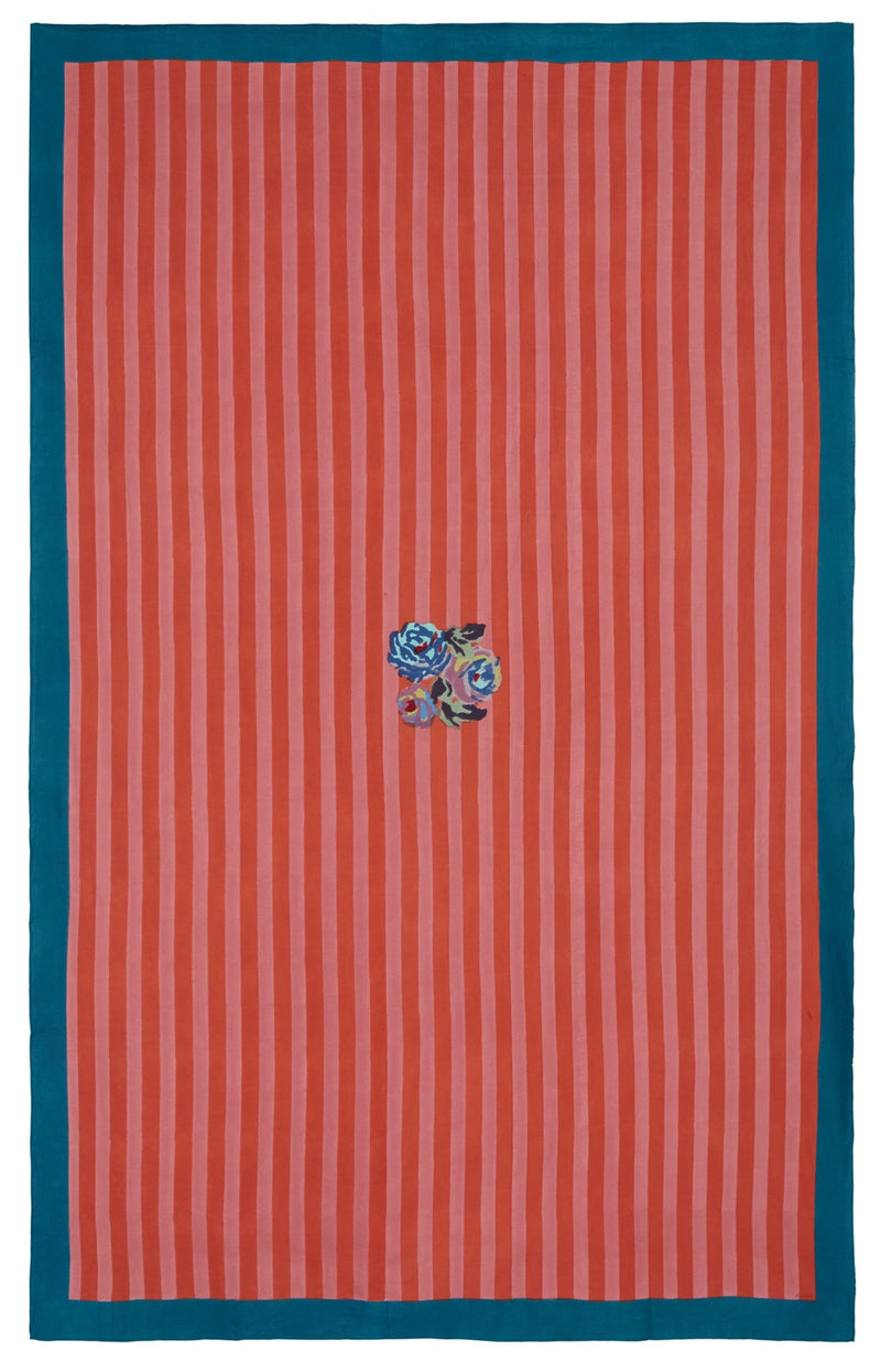 Nizam Stripes Pink Rectangular Tablecloth