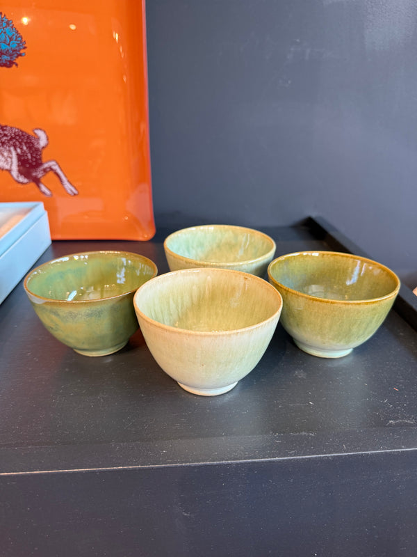 4" Green Glaze Bowl