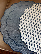 Navy Agra Scallop Placemat