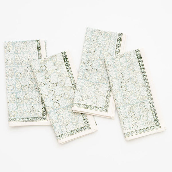 S/4 Seashell Seafoam Napkins