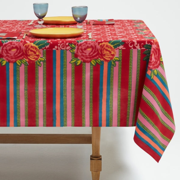 70"x138" Love Red Tablecloth
