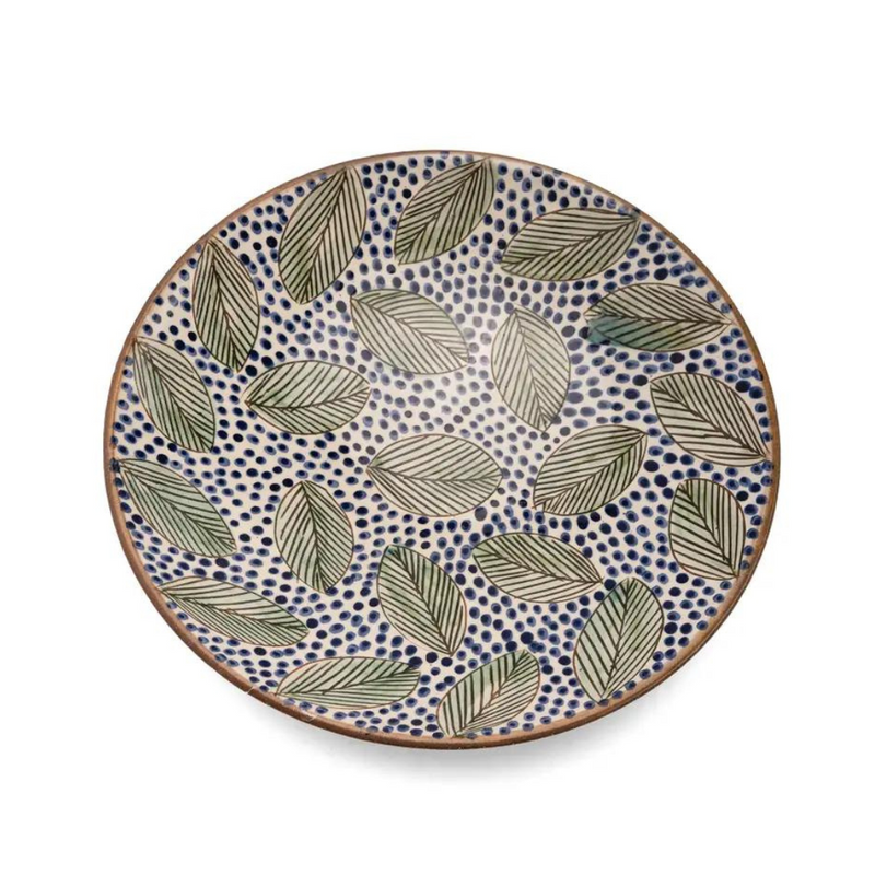 Leaves Serving Ceramic Plate