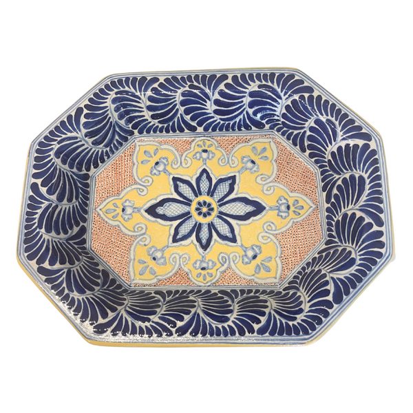 Octagonal Serving Dish, Medallon Morisco