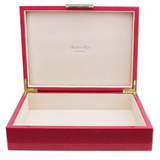 Large Pink Shagreen Silver Box