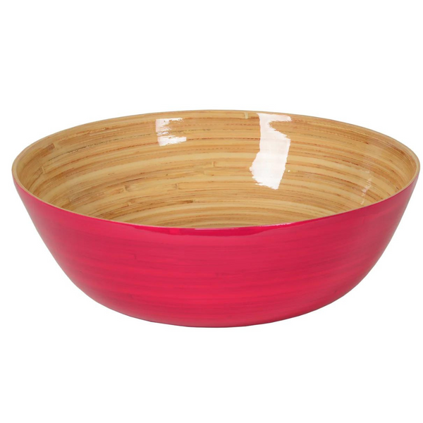 Bamboo Classic Serving Bowl, Pink