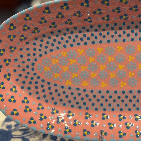 Pink Oval Platter