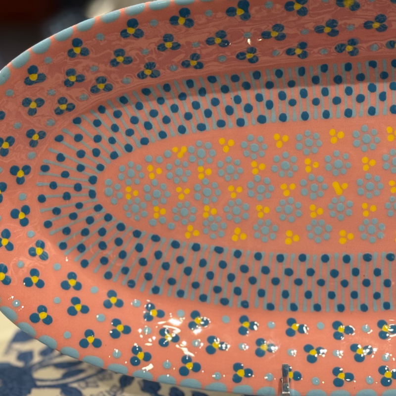 Pink Oval Platter