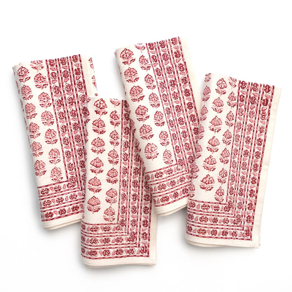 S/4 Elise Rose Napkins