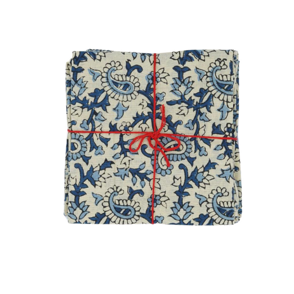 Napkins x4 Pourpier Cobalt