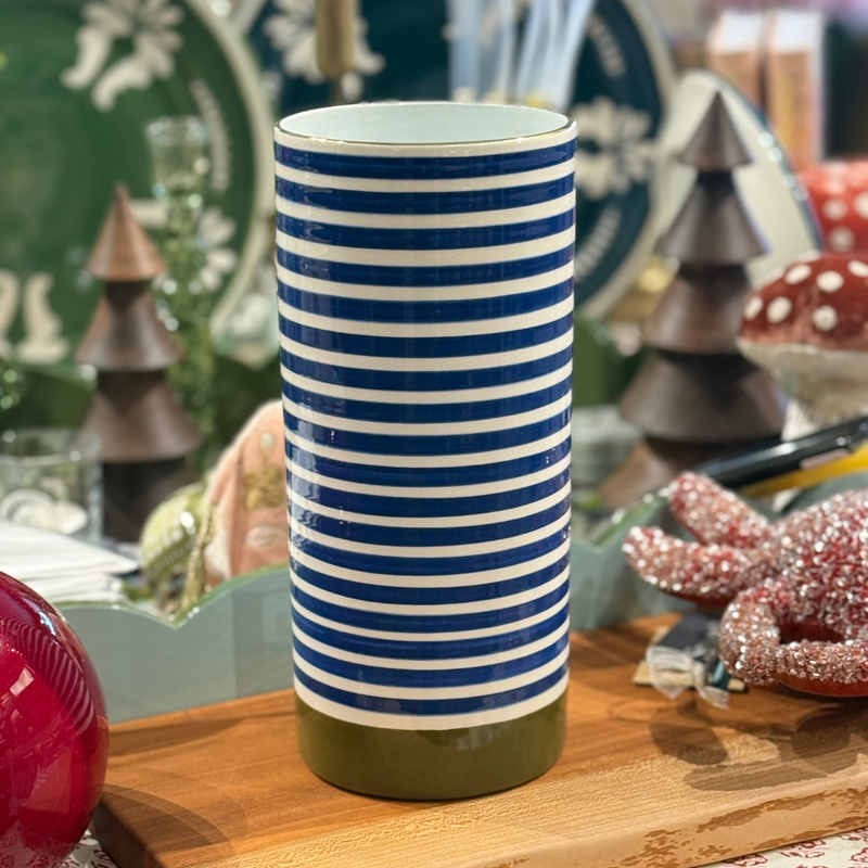 #10 Cylinder Vase  - Springline, Indigo & Mash