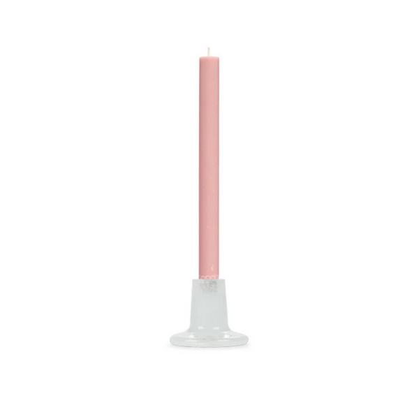 Pearl White Glass Candle Holder