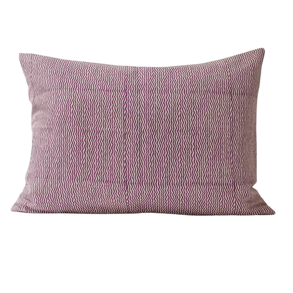 Meera 14" x 20" Handblocked Linen Pillow