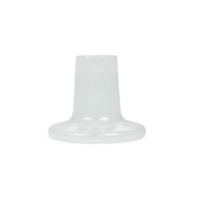 Pearl White Glass Candle Holder