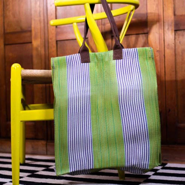 Market Tote, Pearl & Grass