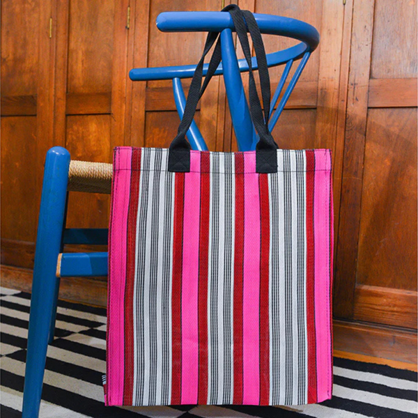 Market Tote, Pink & Pearl