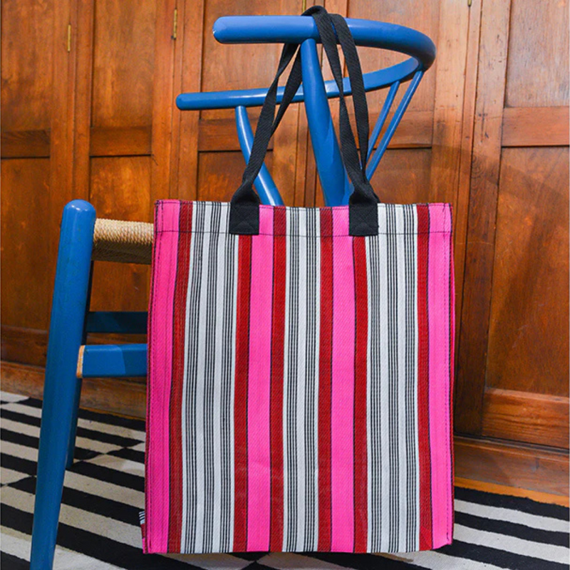 Market Tote, Pink & Pearl