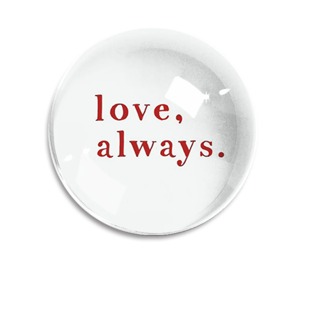 Typewriter Love Always Glass Paperweight – Stewart House