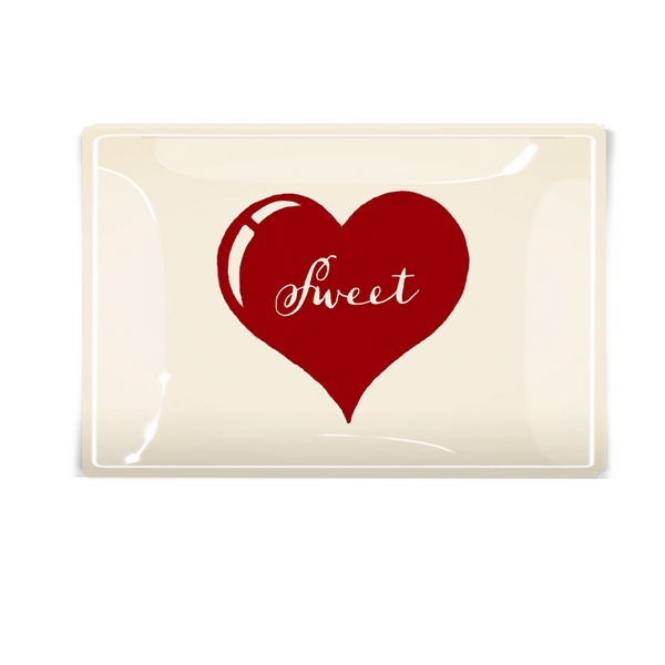 Sweet Heart Mini Decoupage Glass Tray