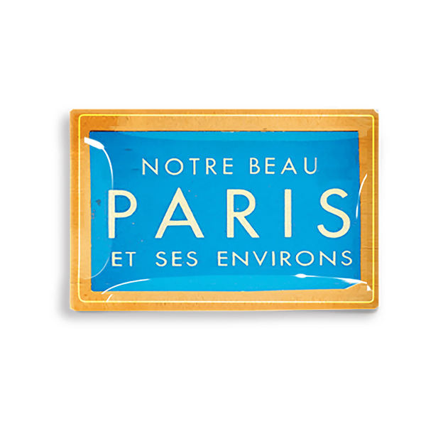 Paris Ticket Decoupage Glass Tray