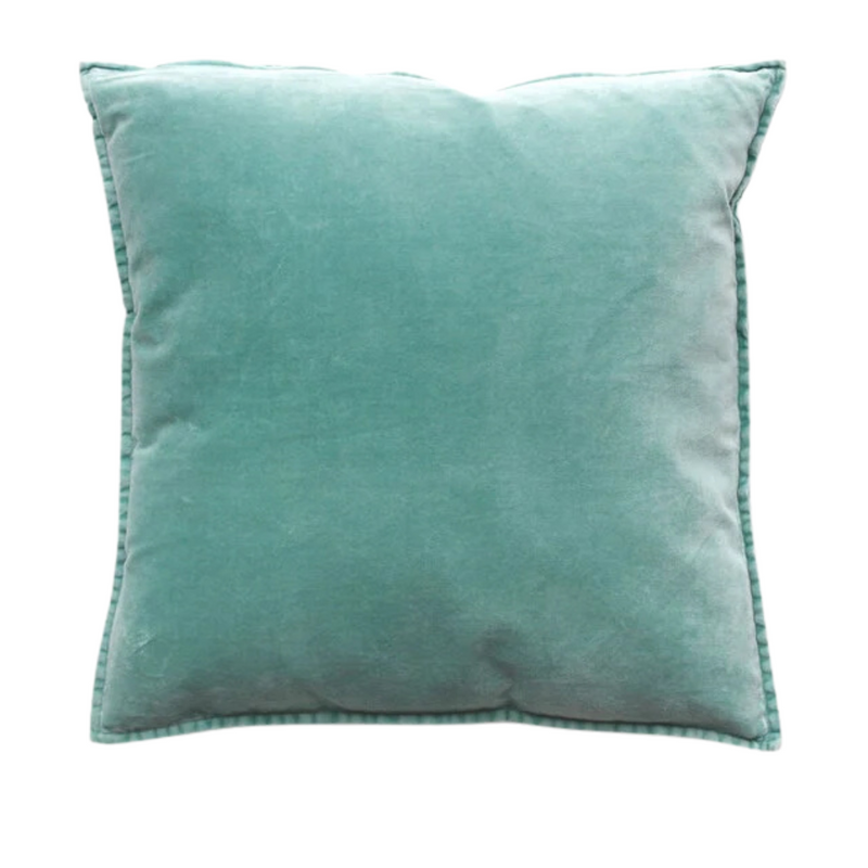 20" Turquoise Velvet Pillow